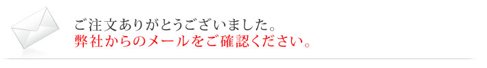 お申込みありがとうございました。弊社からのメールをご確認ください。